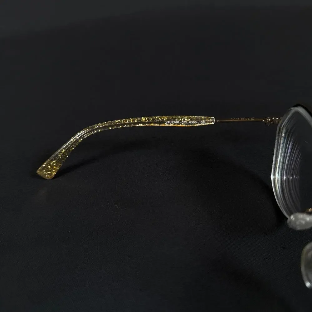 Furla VFU376K COL.0300 135 Gold Glitter Transparent eyeglasses Only Frame